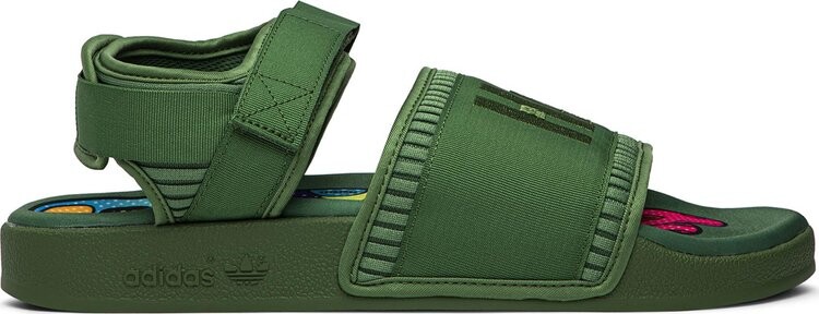 Сандалии Adidas Pharrell x Adilette 2.0 Sandal 'Tribe Green', зеленый — фото 2