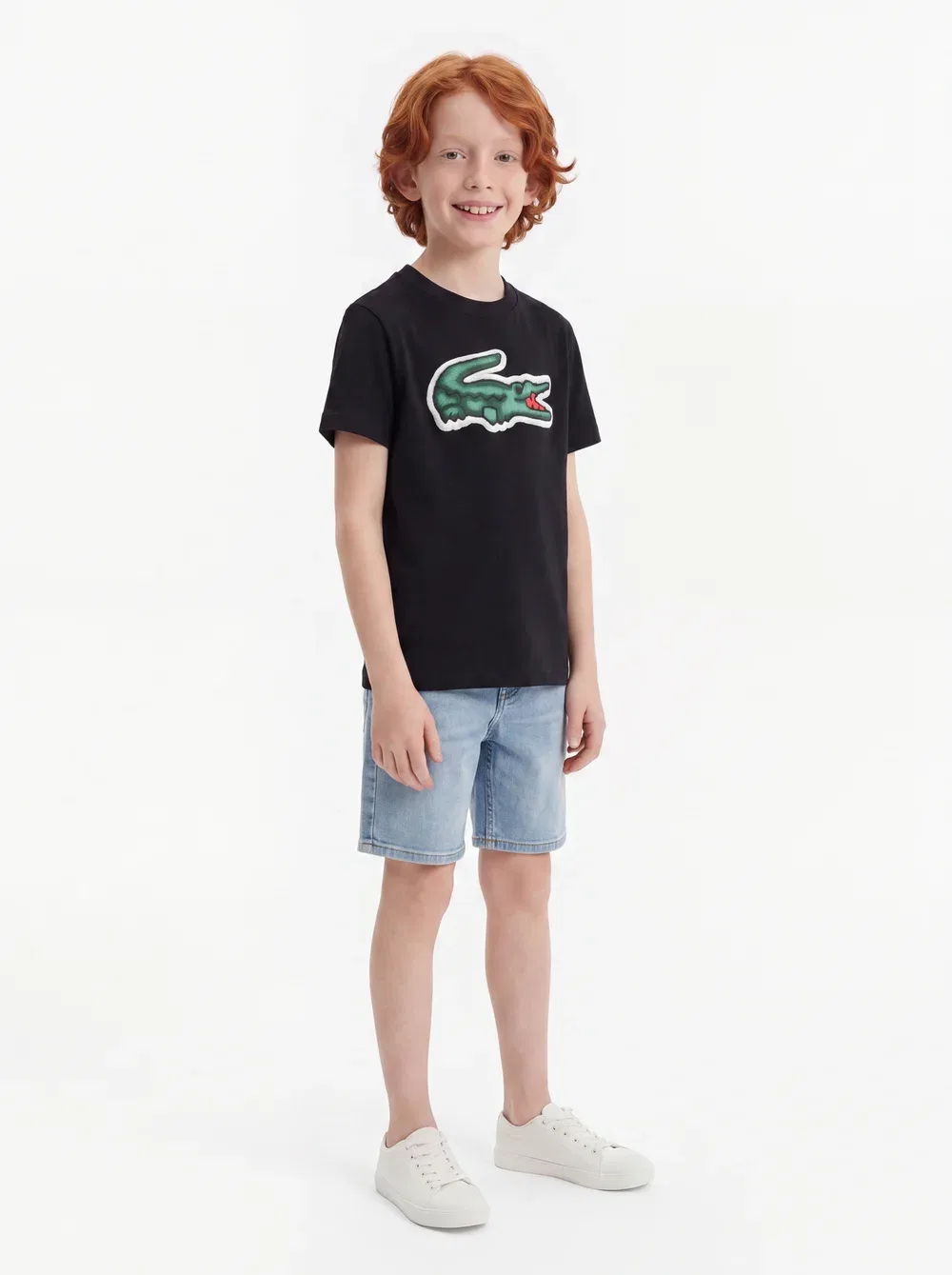 Футболка с объемным принтом Lacoste, Noir