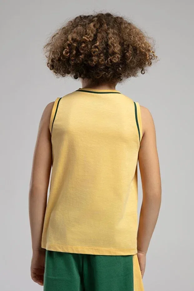 Детская майка для мальчиков хлопковая Lee Cooper, Yellow — фото 2