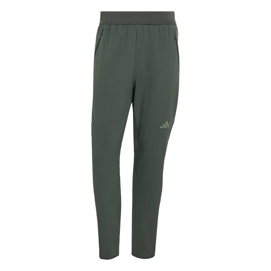 Спортивные брюки ADIDAS PERFORMANCE Tapered Workout Pants 'D4T' темно-зеленого цвета