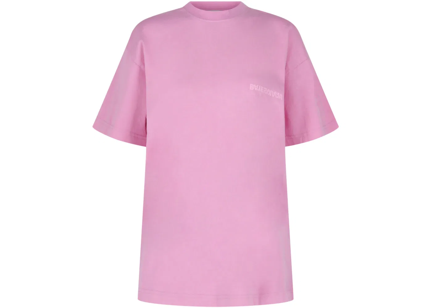 Женская футболка с вышивкой Upside Down Embroidered Logo Balenciaga, Pink