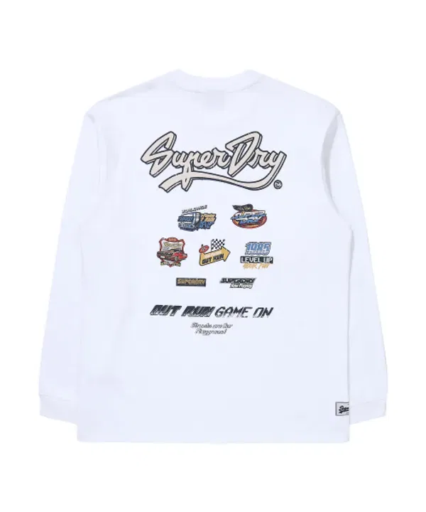 Футболка с длинным рукавом Racer Superdry, белый — фото 2