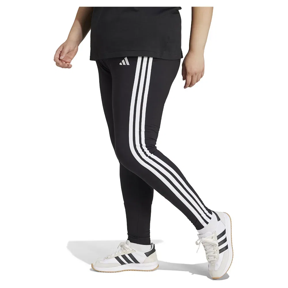 Леггинсы Adidas Essentials 3 Stripes Cotton Plus, черный