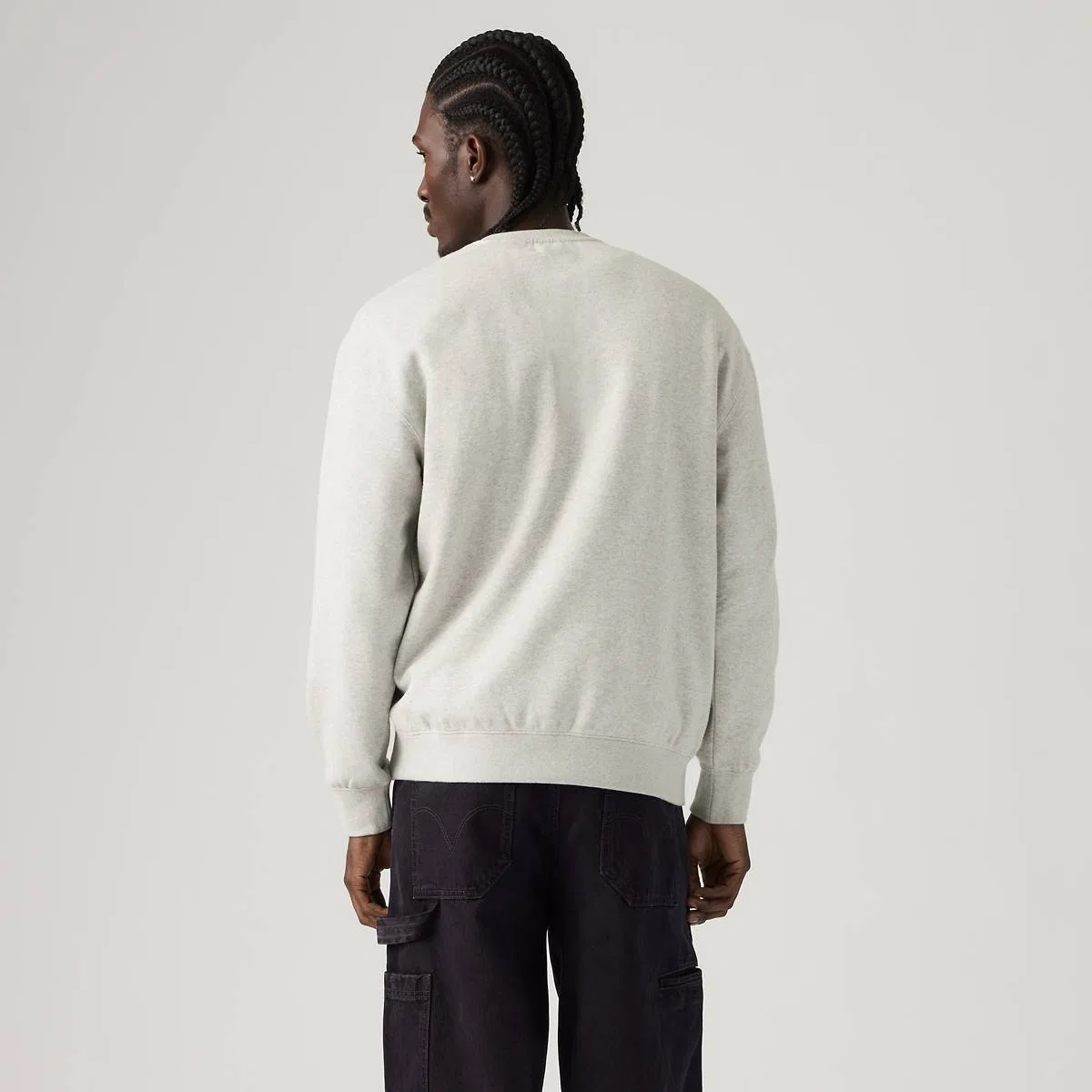 Свободная толстовка с графическим принтом и круглым вырезом Levi's, Twice The Wear Light Heather Grey - Grey — фото 4