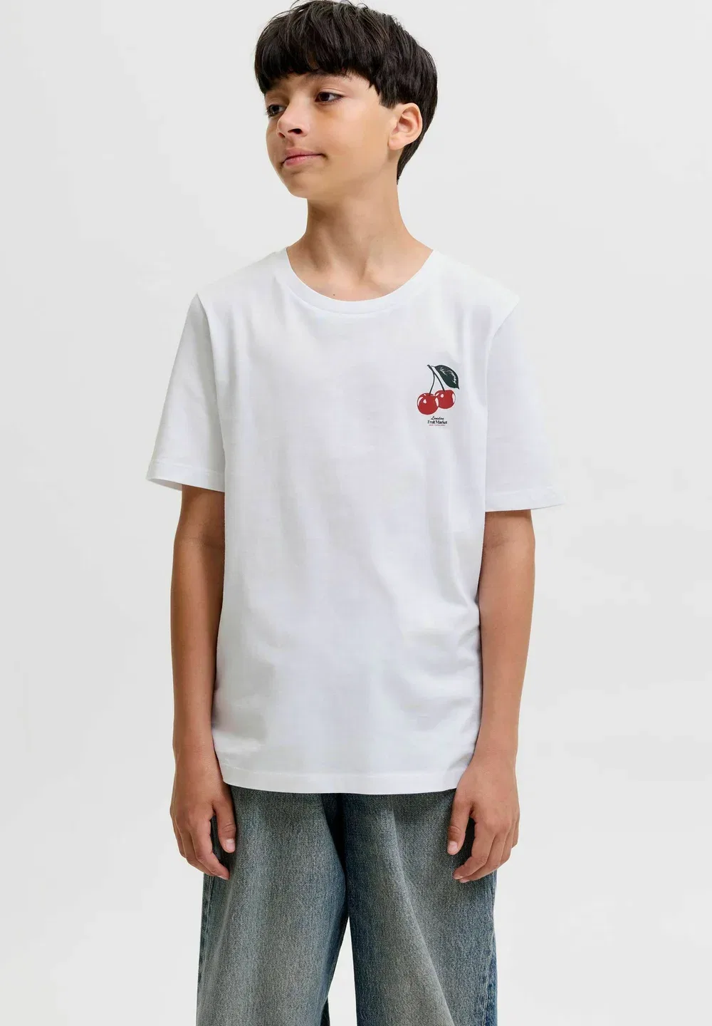 Футболка для мальчиков - футболка с принтом Jack & Jones Junior, Bright White — фото 3