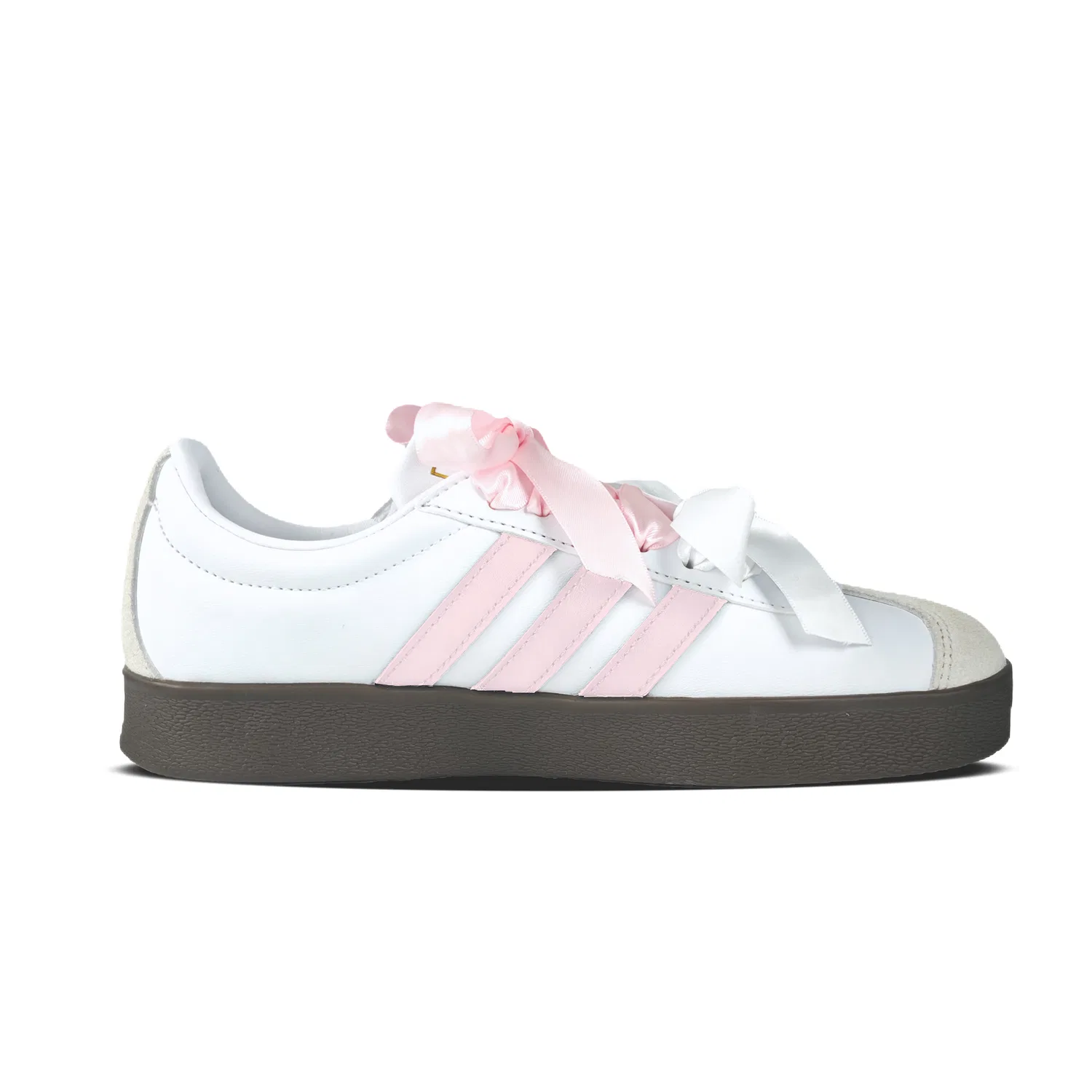 Детские кроссовки с принтом Adidas Vl Court Classic Pink Star, White — фото 3