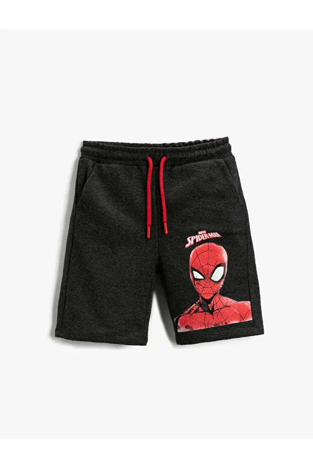 Детские шорты для мальчиков с принтом Spiderman licensed printed shorts Koton, Anthracite