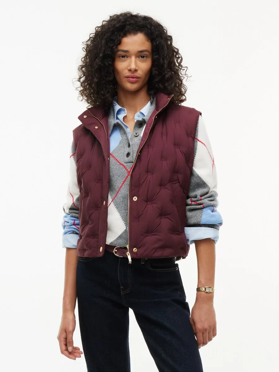 Жилет TOMMY HILFIGER винно-красного цвета — фото 2