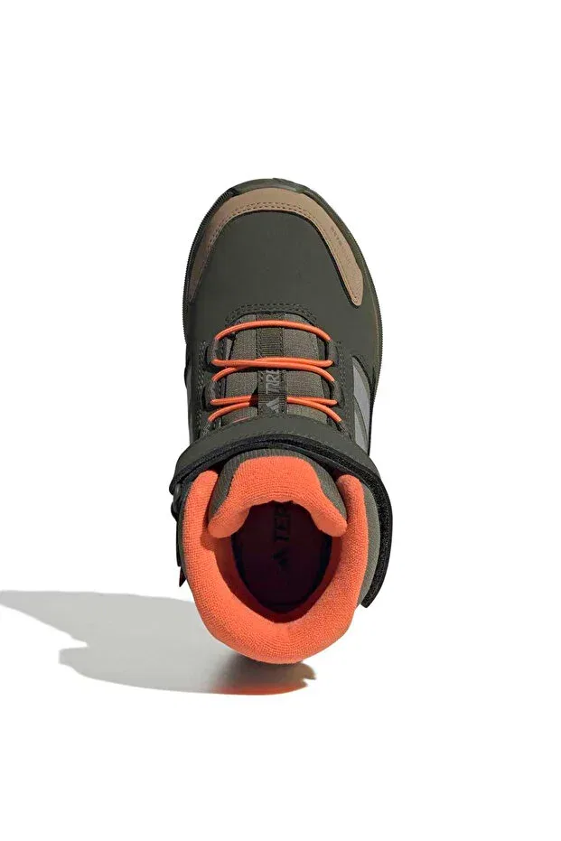 Детские ботинки для девочек с высоким берцем Terrex Trailmaker 2 Mid Kids Khaki Boots Adidas, Green — фото 3