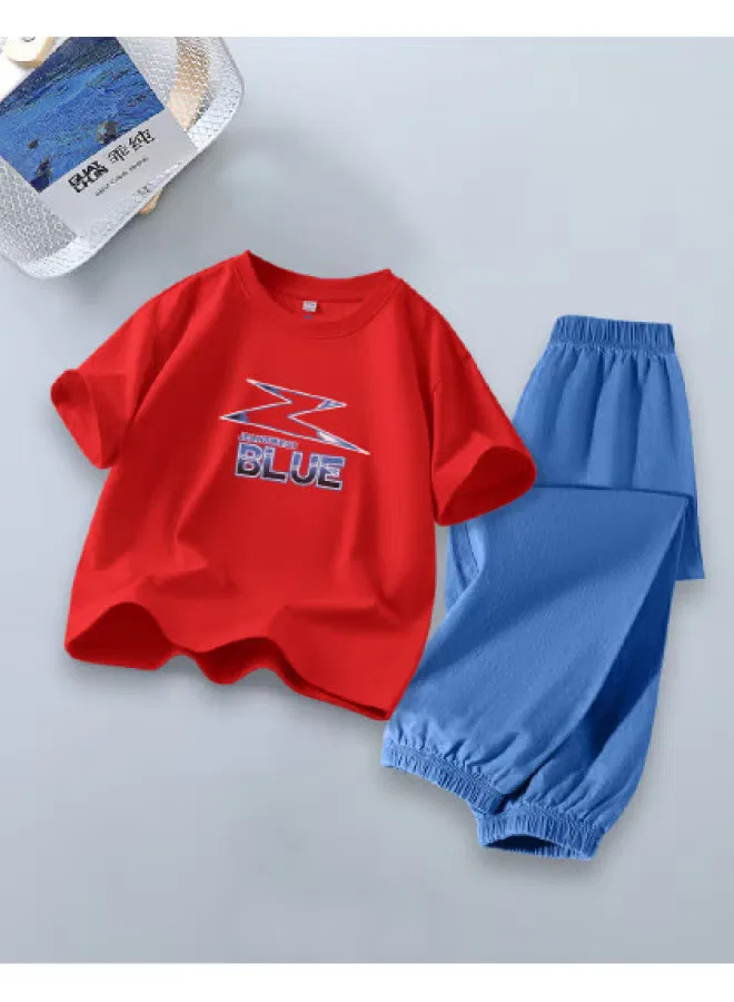 Комплект футболка с коротким рукавом и джоггеры Boys' 2025 Jeanswest, красный