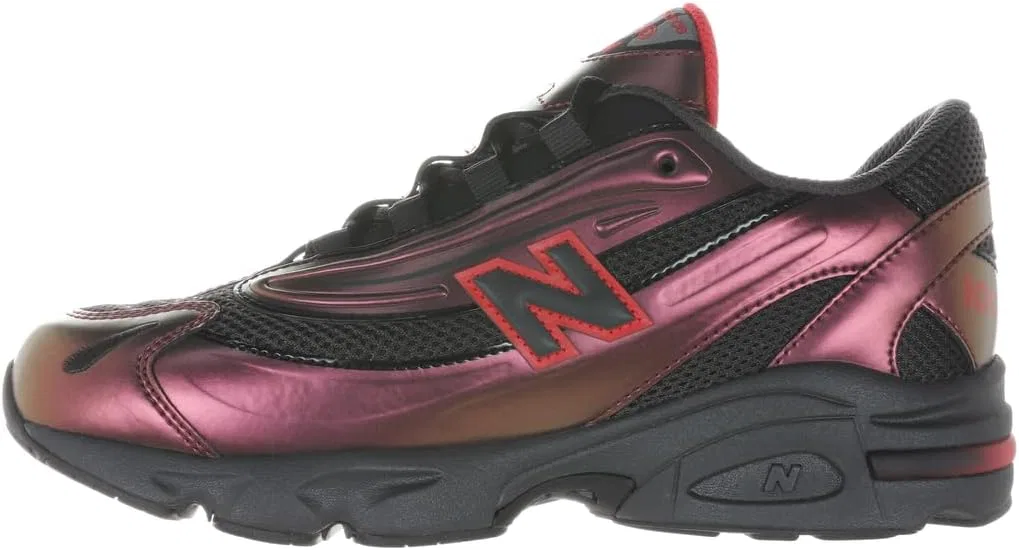 Детские кроссовки для мальчиков с принтом New Balance 1000 Lace Grade Boys Kids Running Inspired New Balance, Black/Firecracker — фото 2