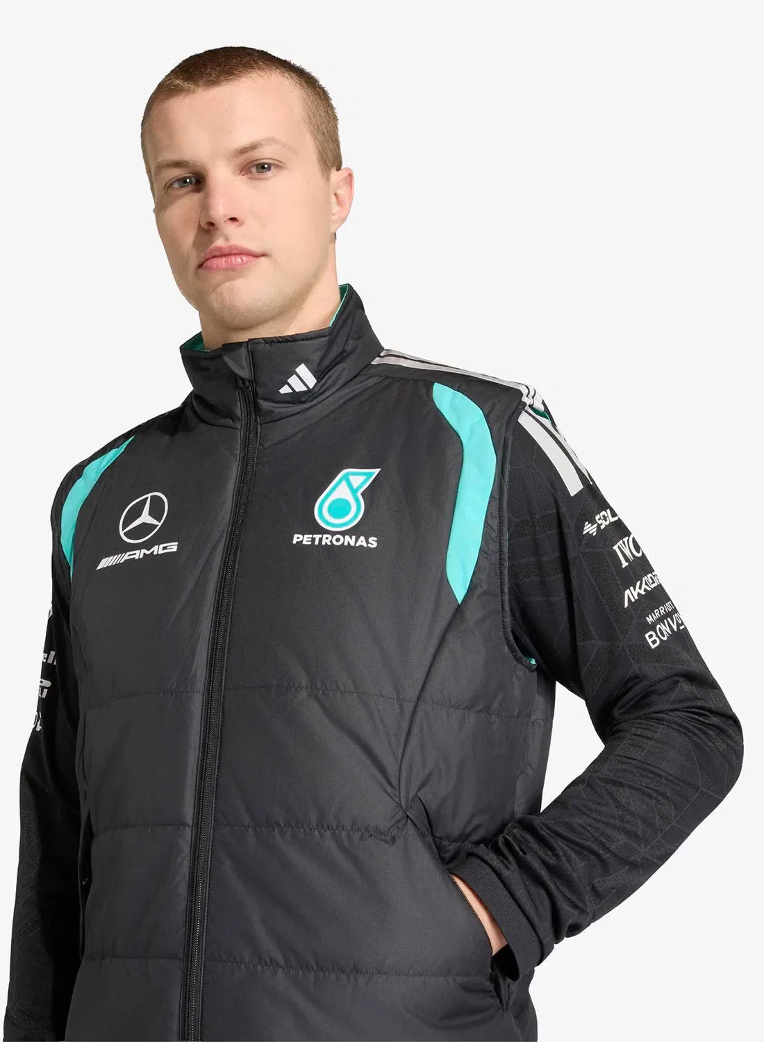 Жилет с принтом Mercedes-AMG Petronas Formula 1 Team Adidas, черный — фото 3