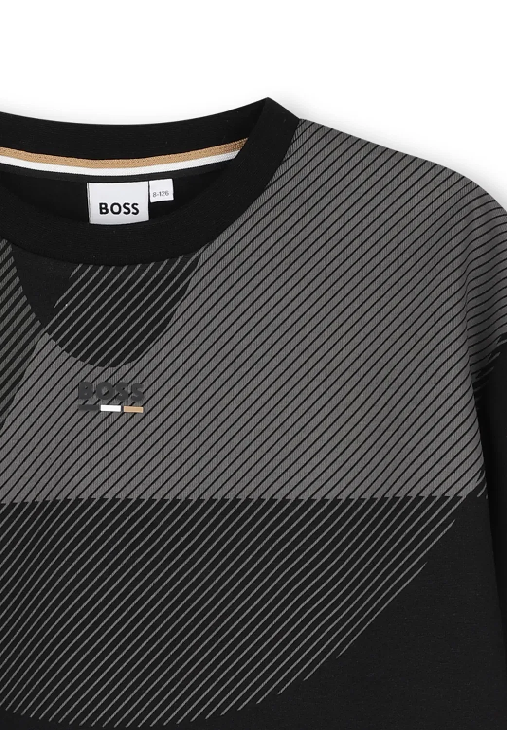 Футболка с короткими рукавами для детей и подростков - футболка с принтом Boss Kidswear, Black — фото 3