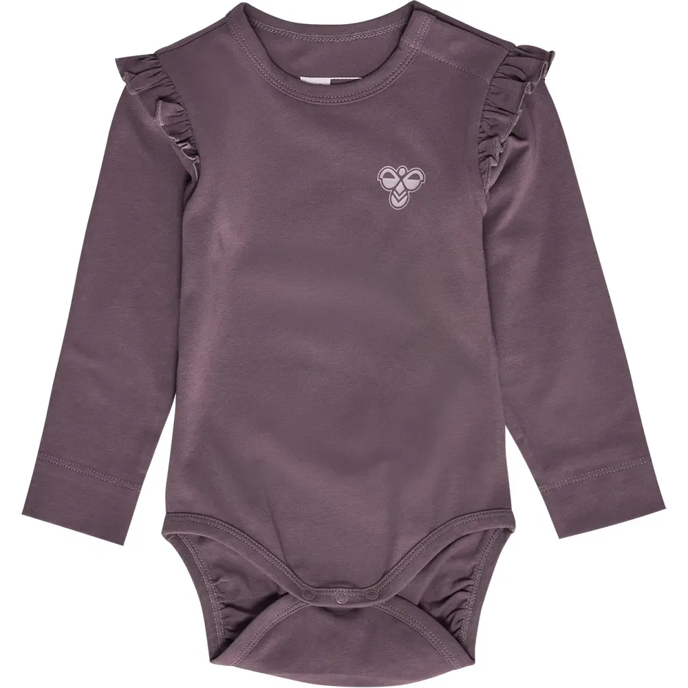 Детское боди для девочек с длинным рукавом Mini Frill Hummel, Purple