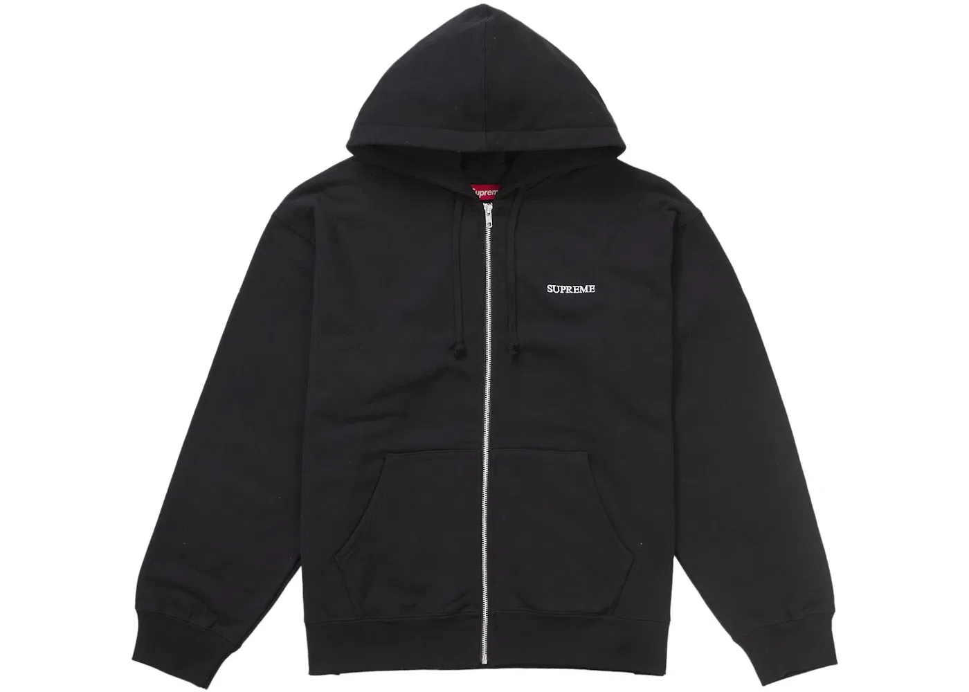 Мужской худи на молнии IDGAF Zip Up Hooded Sweatshirt Supreme, Black