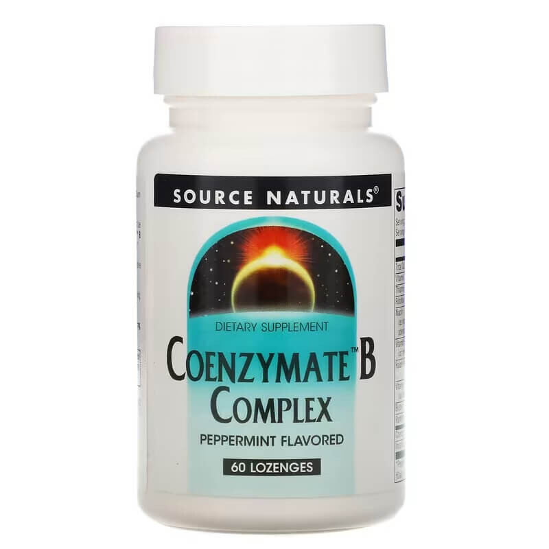 

Комплекс коферментов В со вкусом мяты Source Naturals, 60 таблеток