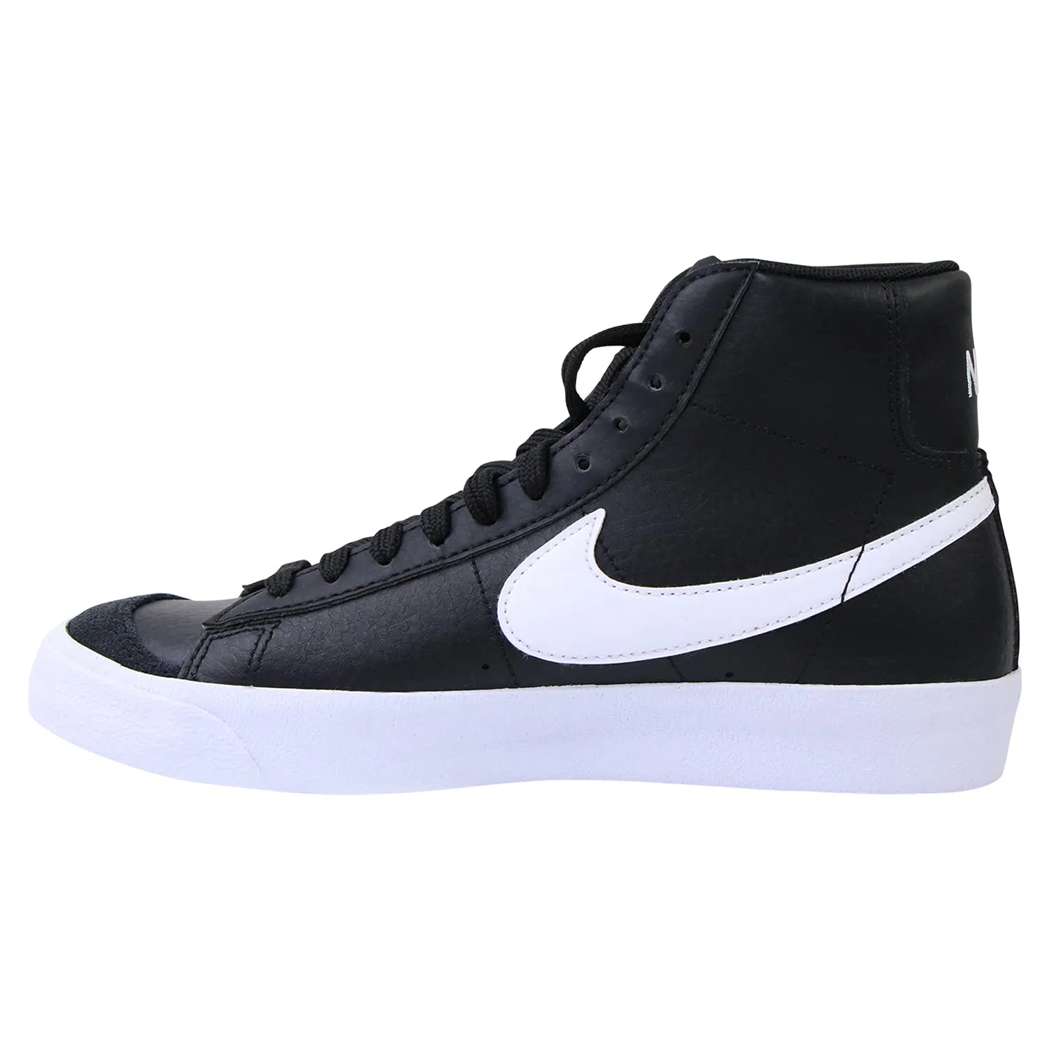 Детские кроссовки для мальчиков с высоким верхом '77 Mid Blazer NIKE, Black White — фото 2