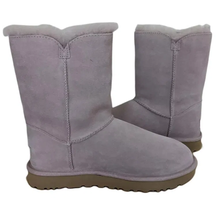 Детские зимние снежные сапоги из овчины с коротким голенищем UGG, Purple — фото 3