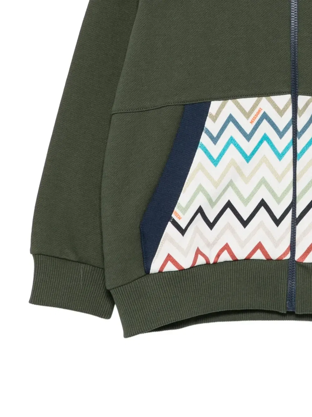 Толстовка на молнии Missoni Kids, зеленый — фото 3