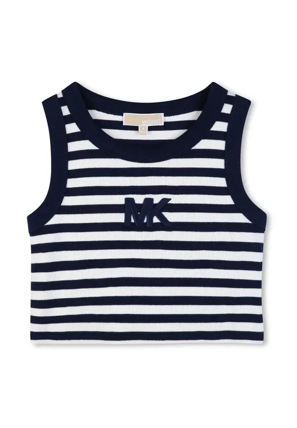 Топ с полоской Debardeur court Michael Kors Kids, Cargo Blue, синий — фото 2