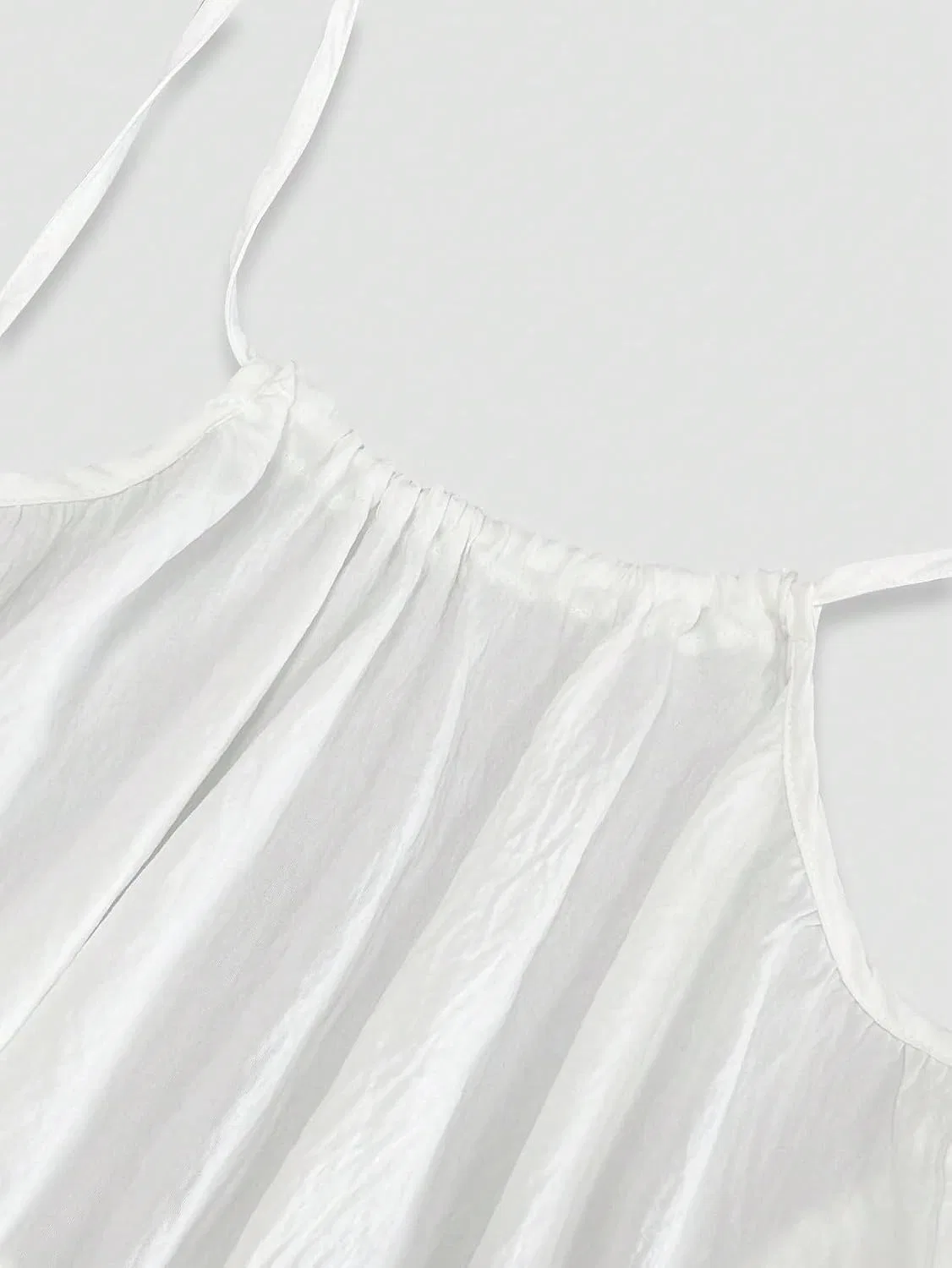 Женское повседневное платье без рукавов, с открытой спиной, White — фото 4