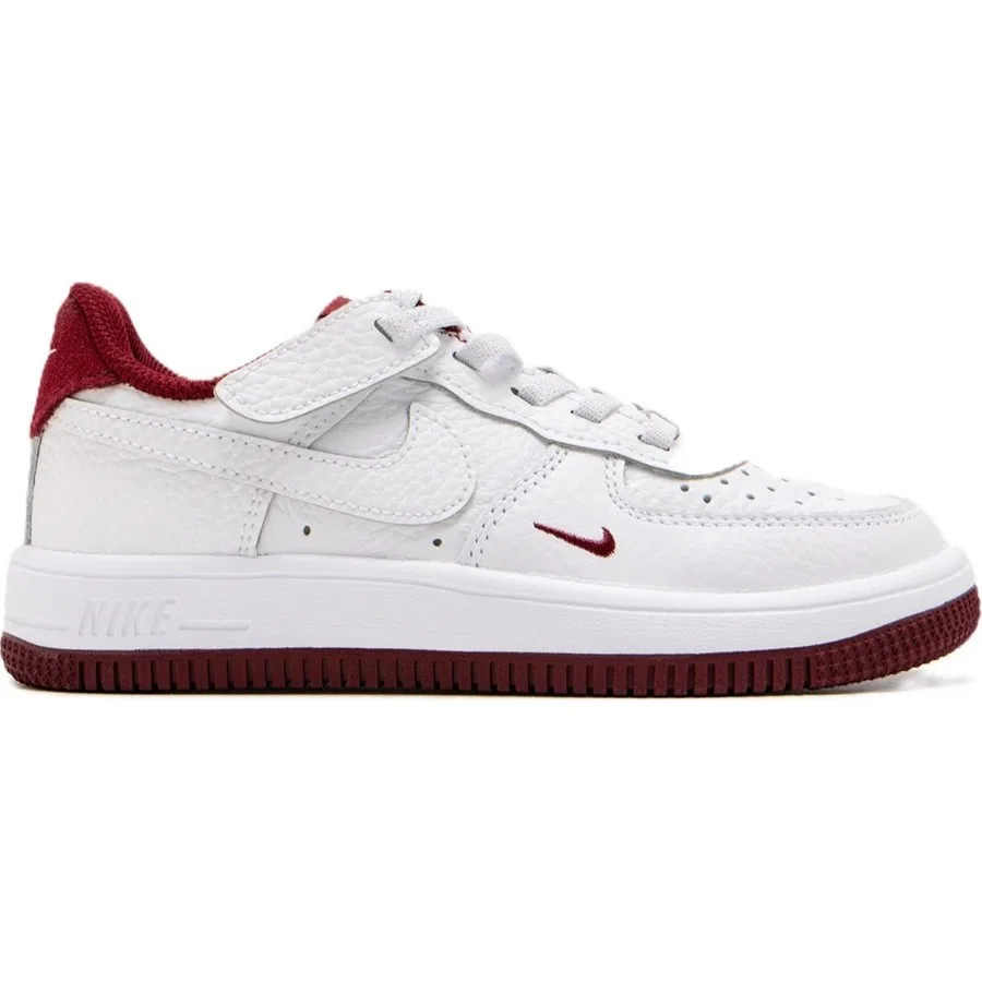 Кроссовки детские с липучкой и шнуровкой Air Force 1 Low Easyon Lv8 Nike, Белый