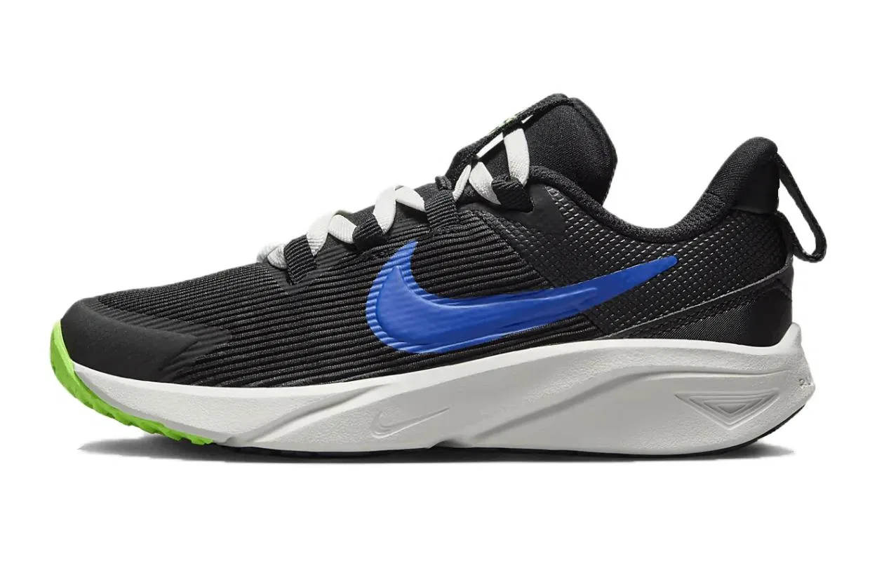 Детские кроссовки с амортизацией Nike Star Runner 4, Black/Peak White/Strong Attack Green/Racing Blue