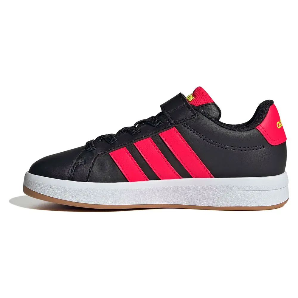 Детские кроссовки для девочек с эластичными шнурками Grand Court 3.0 Adidas, Black — фото 3