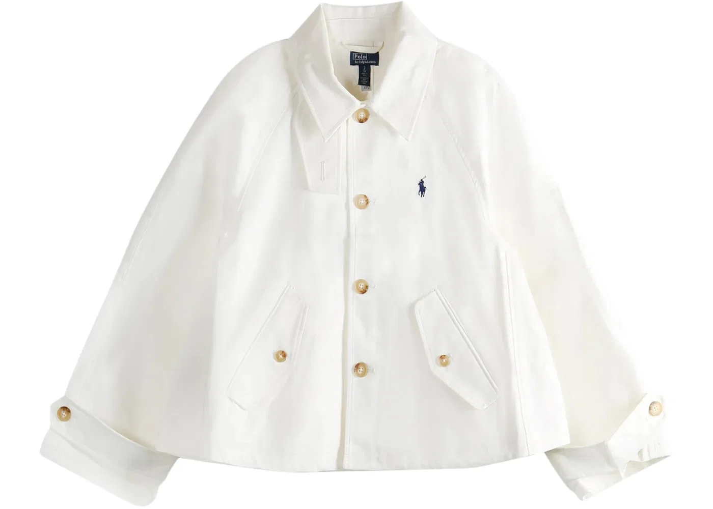 Женский хлопковый жакет Double Jacket Polo Ralph Lauren, кремовый