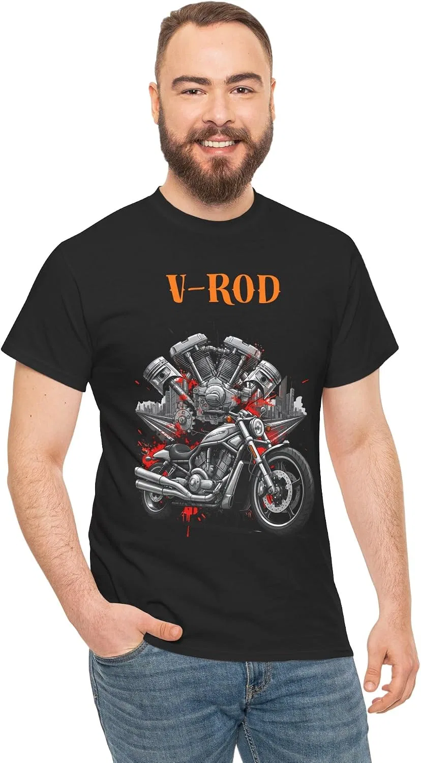 Мужская футболка с графикой Revolution Engine V-Rod, Black — фото 2