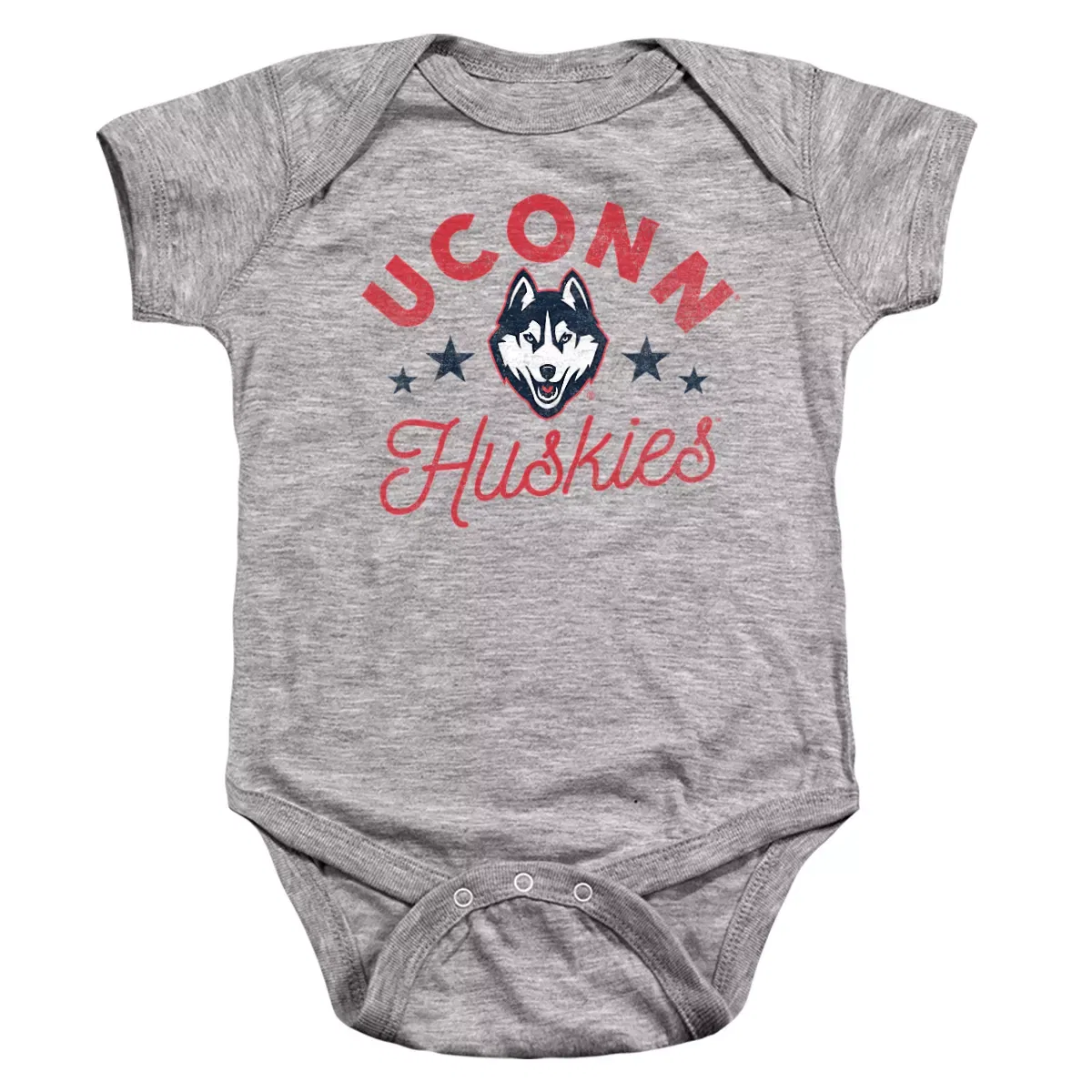 Детское боди на кнопках с коротким рукавом NCAA, Athletic Heather