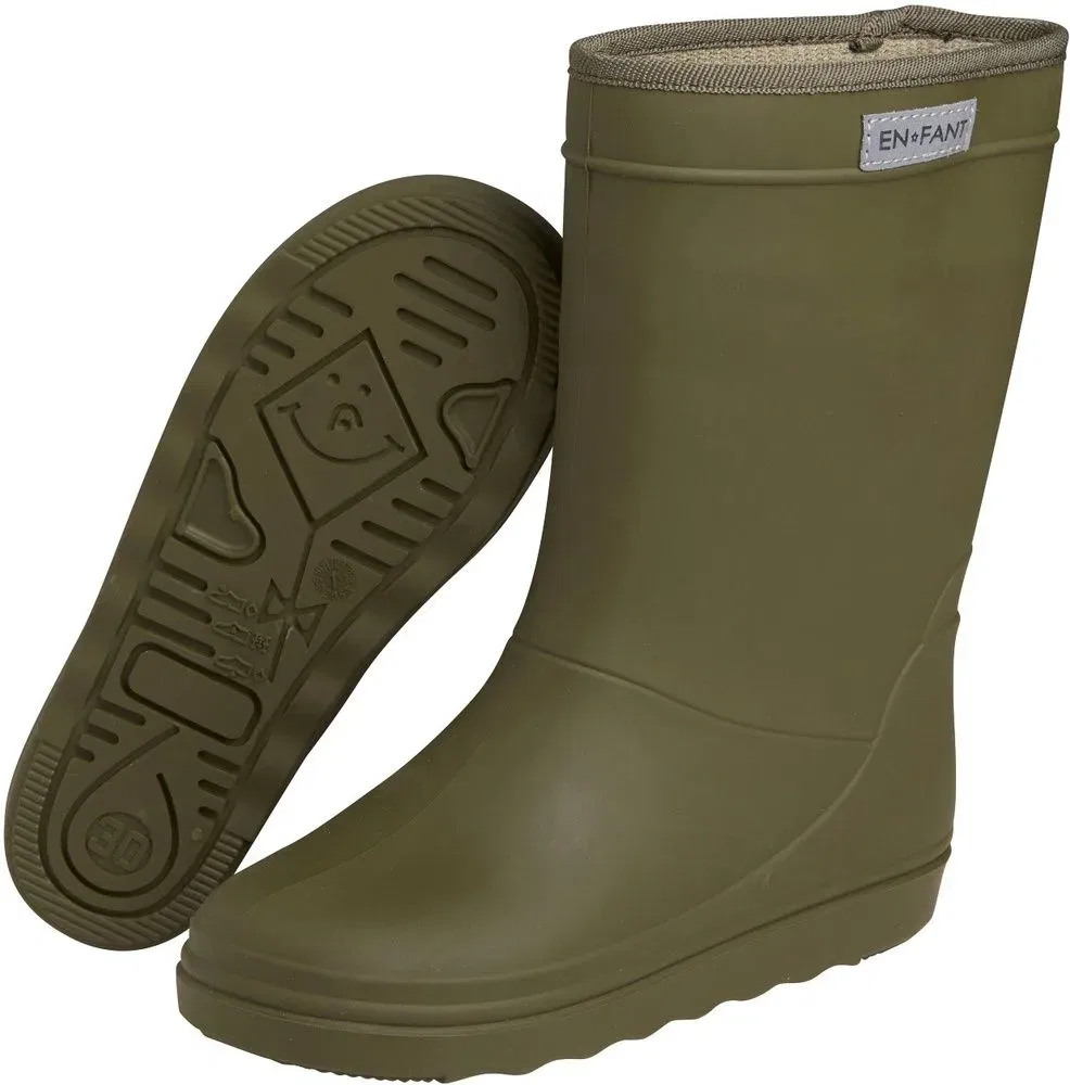 Резиновые сапоги детские Rain Boots Solid En Fant, зеленый — фото 3