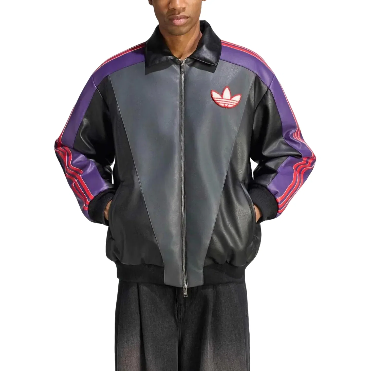 Мужская куртка Pokemon 8-Ball Jacket Asia Sizing 'Black Violet' adidas, Black Violet — фото 3