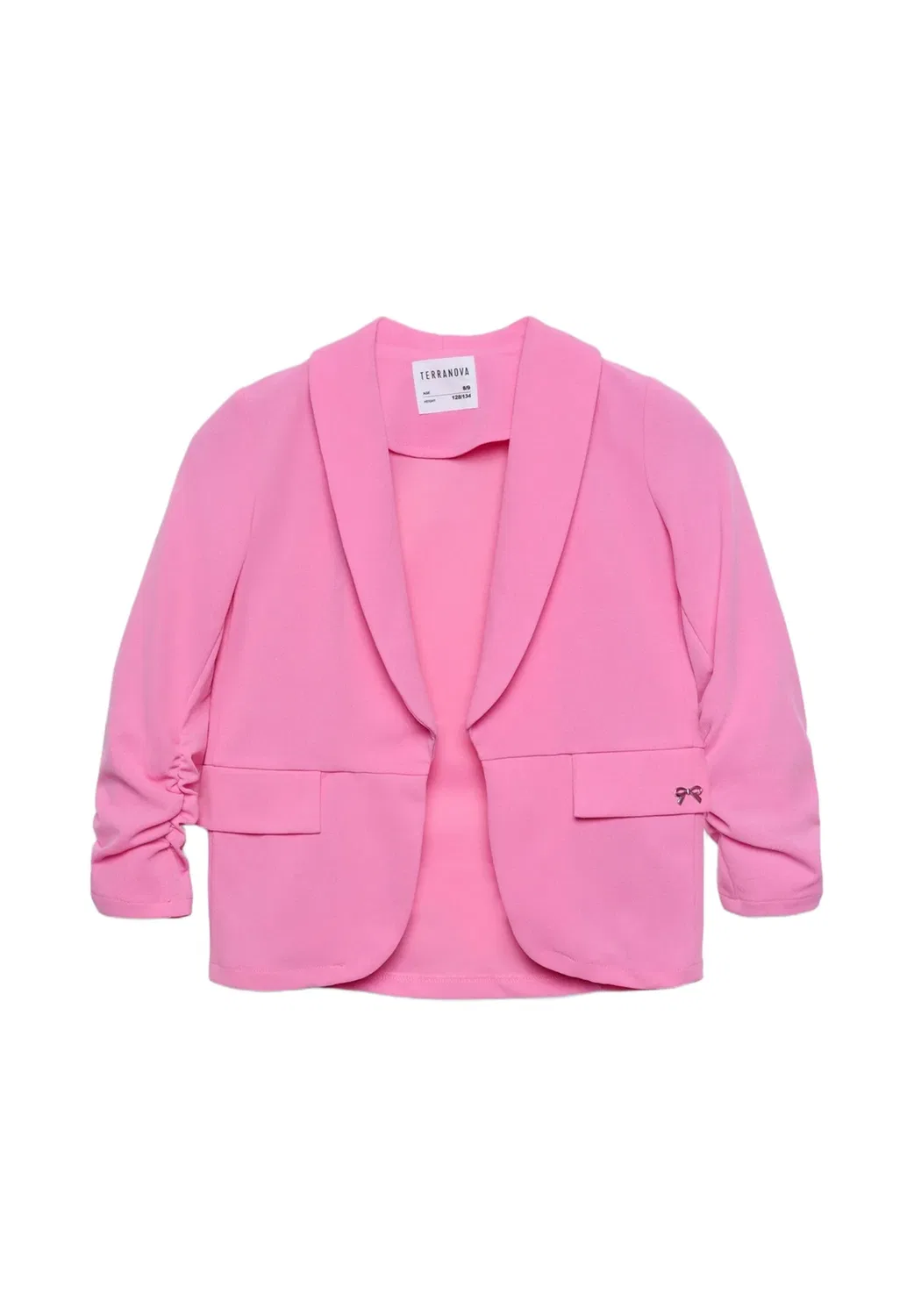 Giacca tinta unita - blazer Terranova, Fucsia Chiaro — фото 4