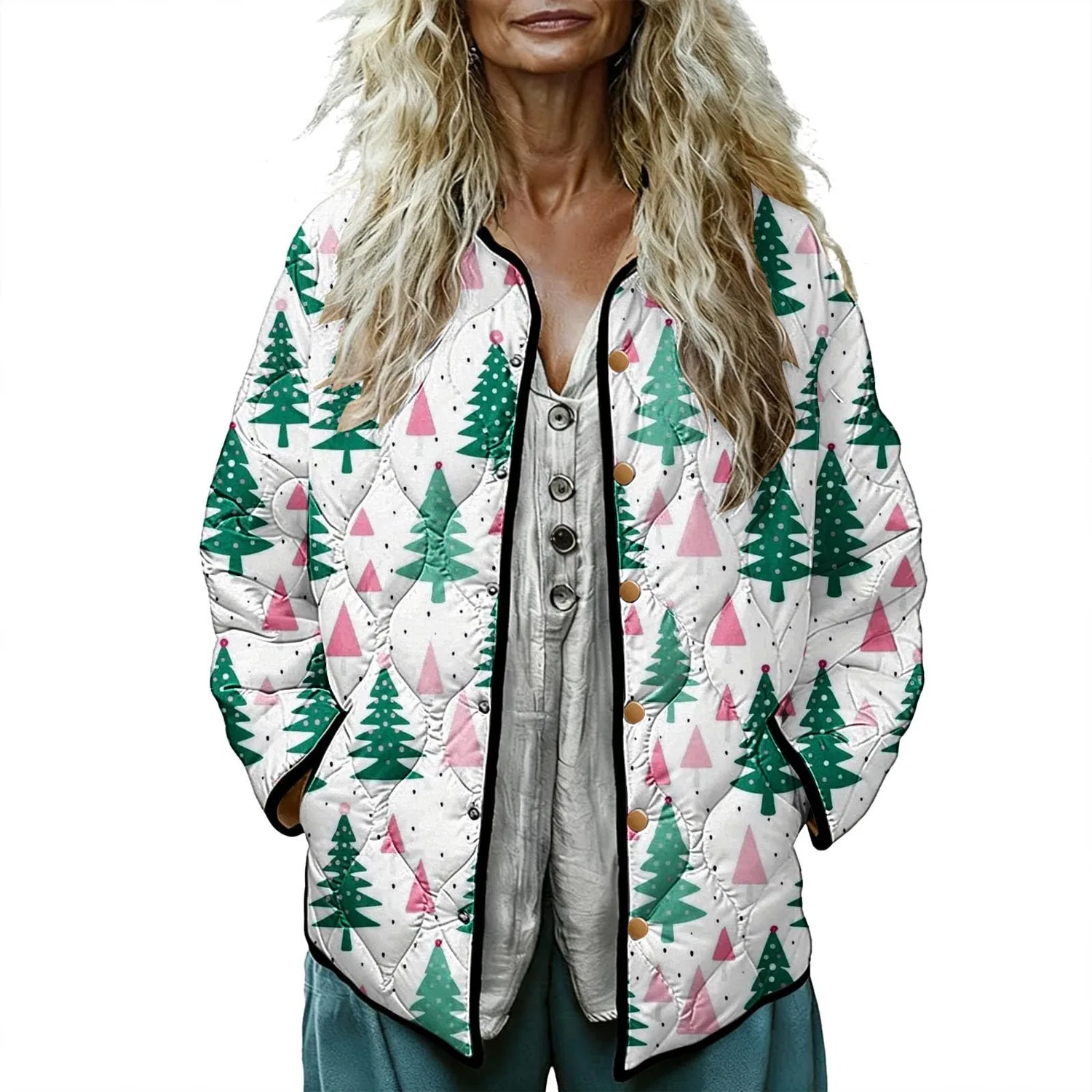 Женское зимнее пальто с принтом Puffer Jackets, Verde Menta