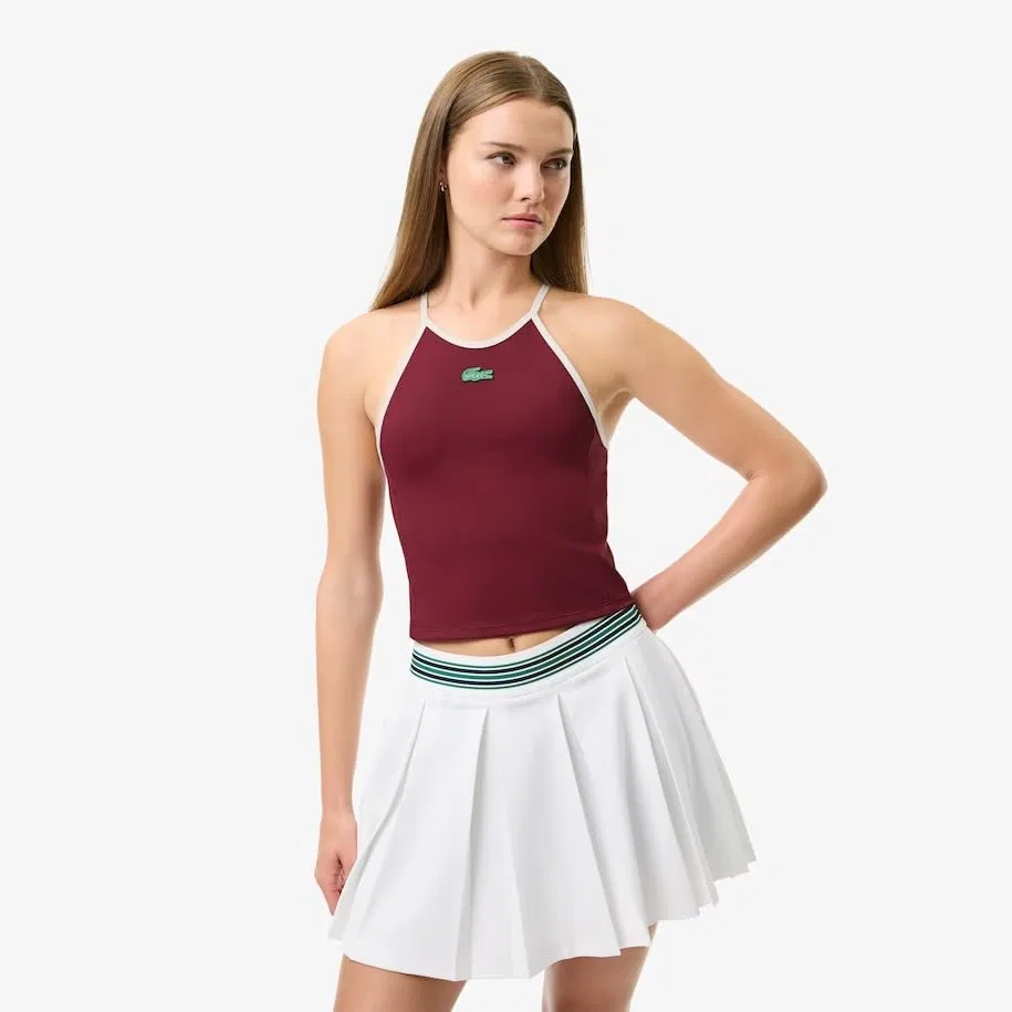 Топ Lacoste Burgundy с высоким вырезом — фото 2