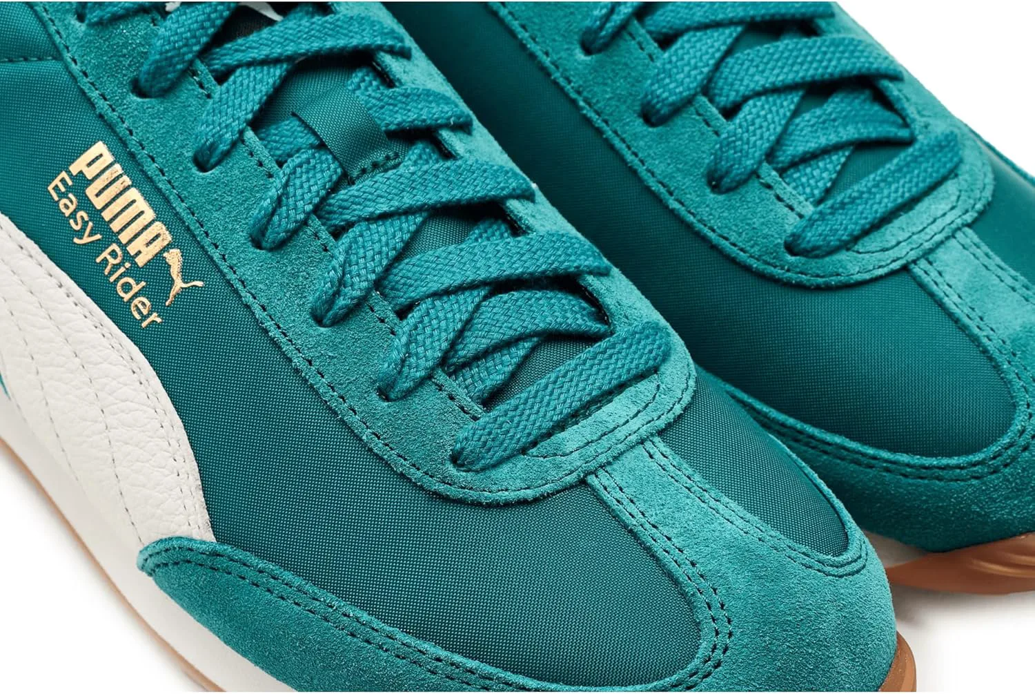 Мужские винтажные кроссовки Puma Easy Rider, изумрудный/белый — фото 2