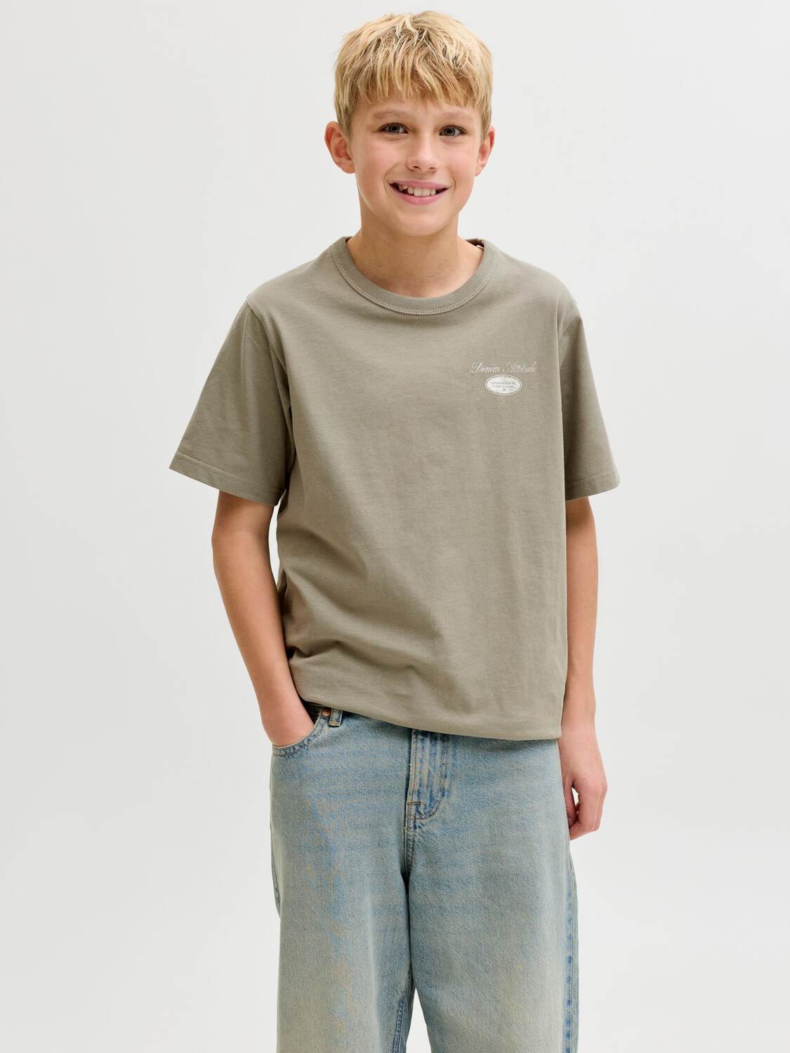 Jack & Jones Junior Футболка в цвете хаки — фото 4