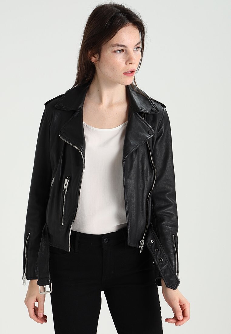 

Кожаная куртка BALFERN BIKER AllSaints, цвет black
