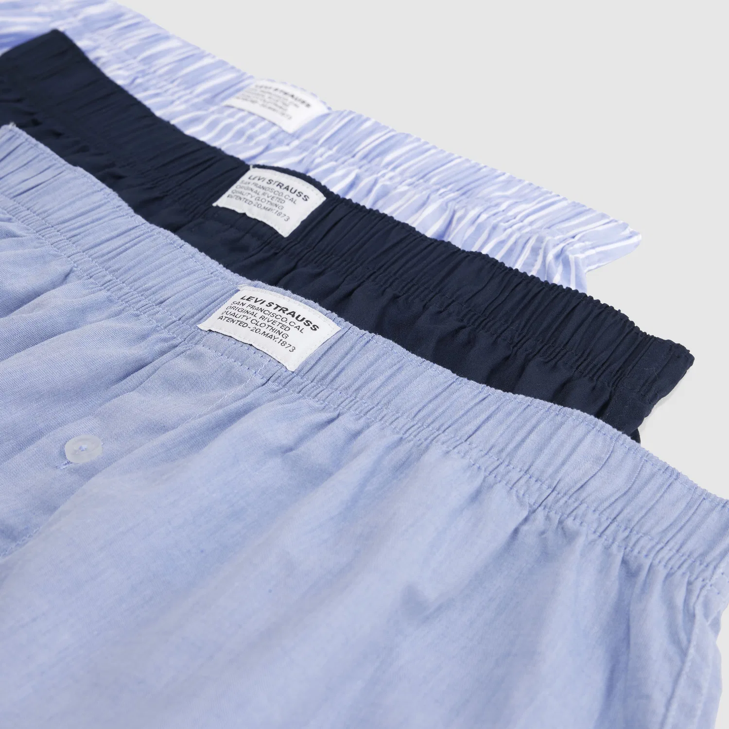 Тканые боксерские трусы (3 шт.) Levi's, Blue — фото 2