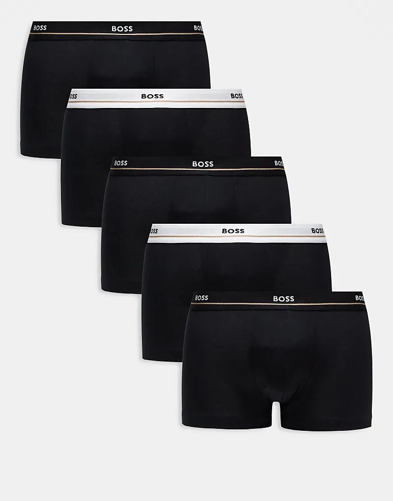 

5 упаковок трусов-транков черного цвета BOSS Bodywear