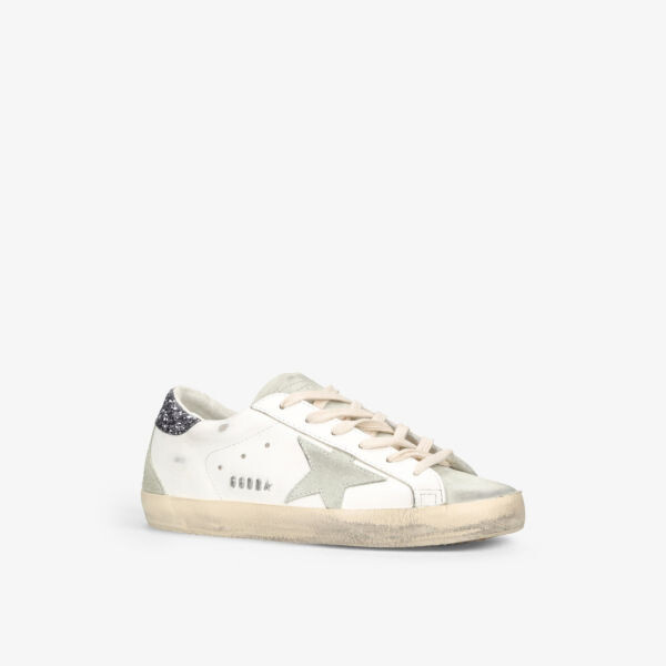 Женские суперзвездные кожаные низкие кроссовки Golden Goose, белый — фото 3