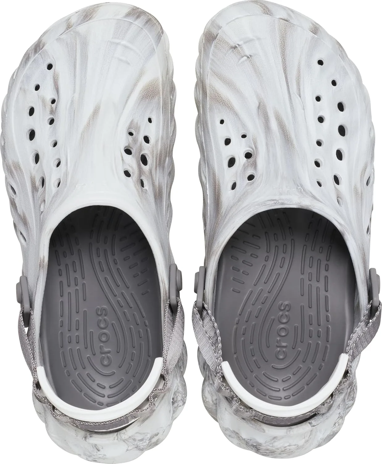 Сабо Crocs Unisex Echo Clogs Wooden Shoes, серый — фото 4