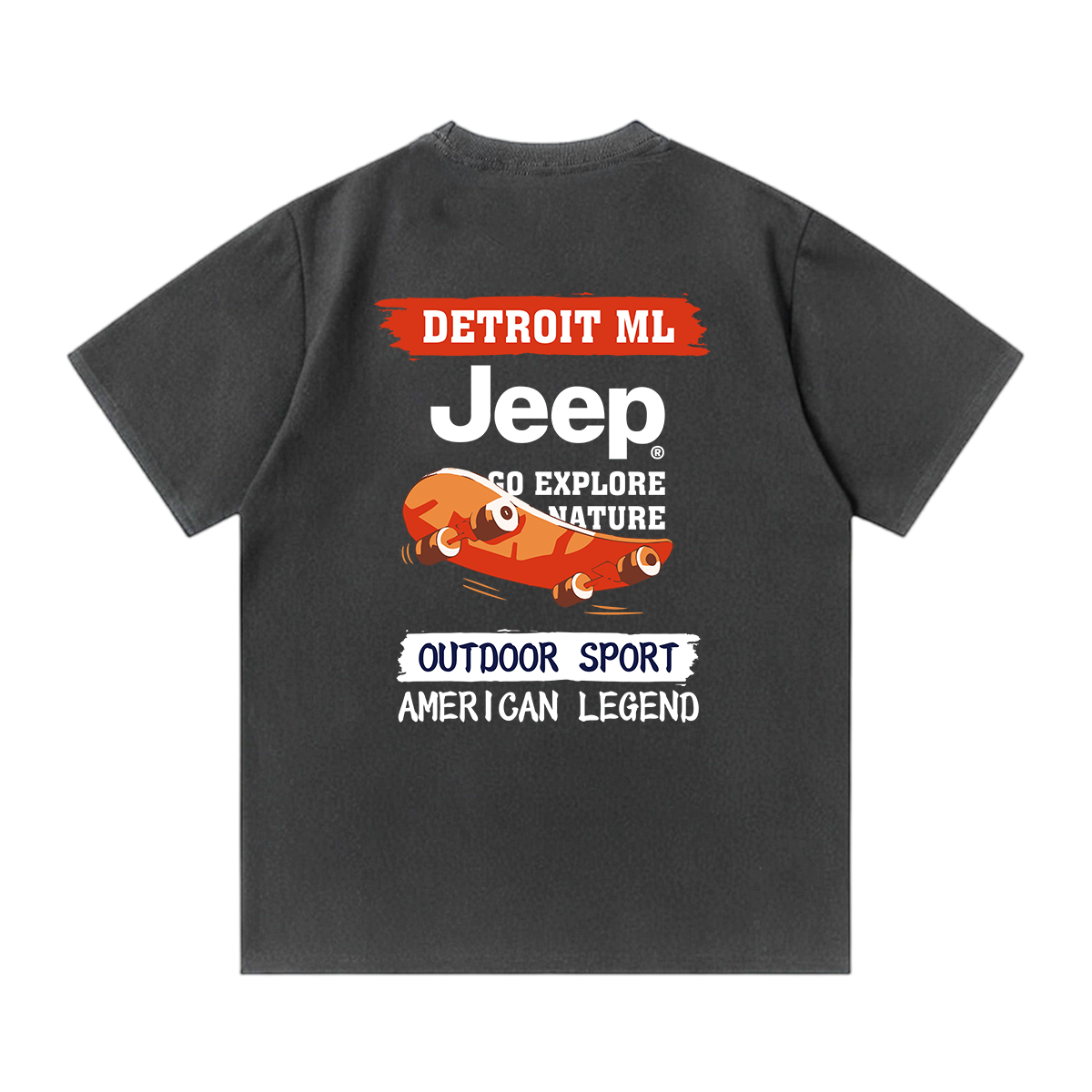 

Футболка Unisex Crew Neck Moderate Jeep, темно-серый