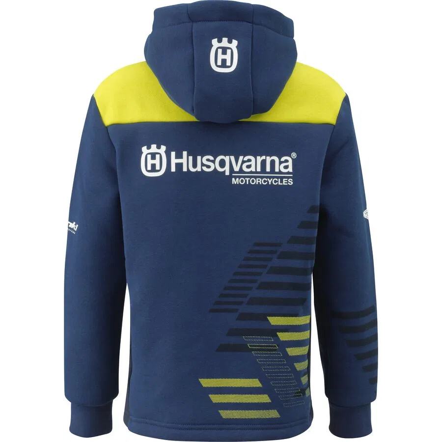 Худи на молнии для молодежной команды 2024 года Husqvarna Apparel, Blue/Yellow — фото 2