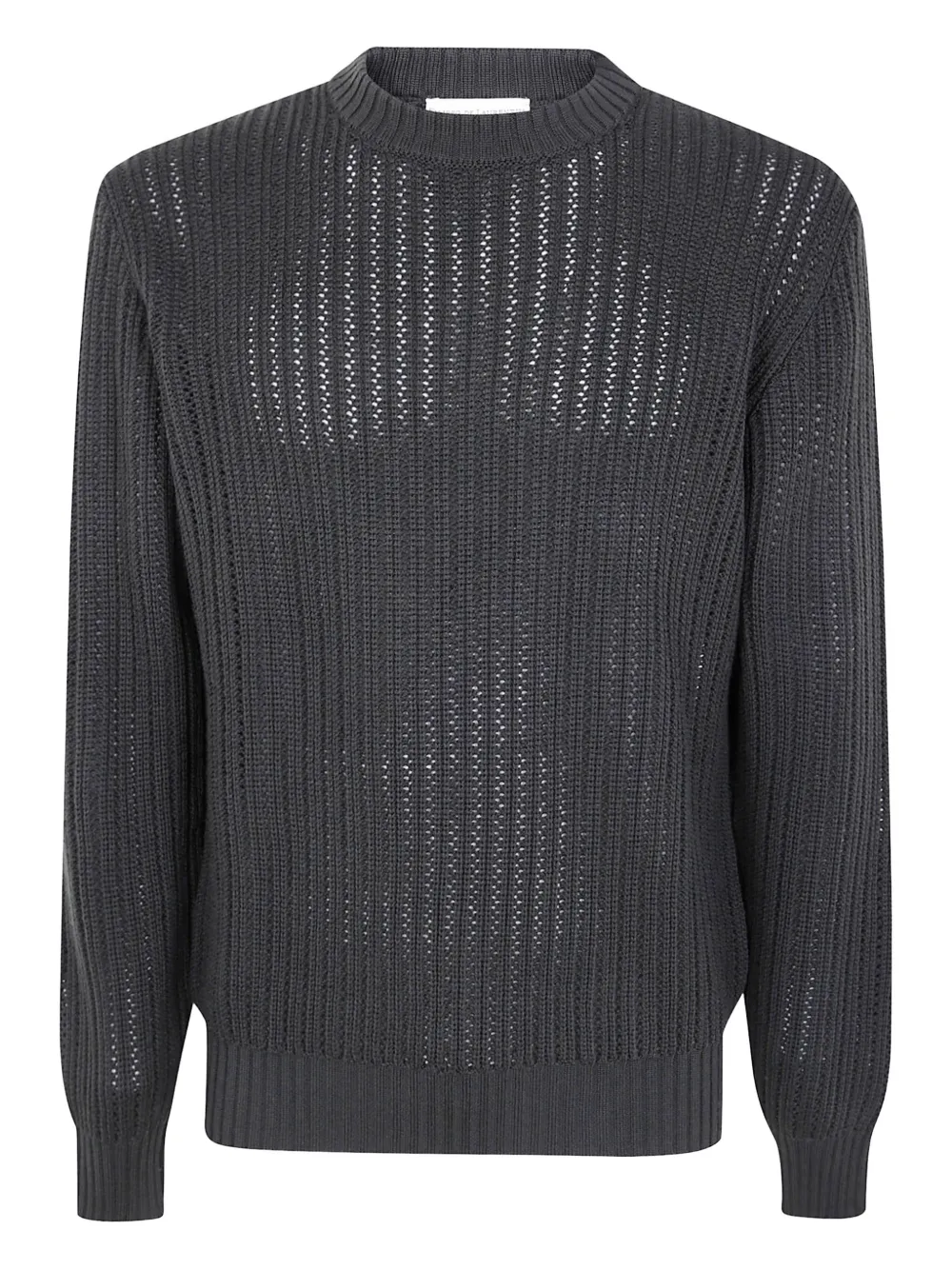 

Джемпер с круглым вырезом и ажурной вязкой Filippo De Laurentiis, зеленый