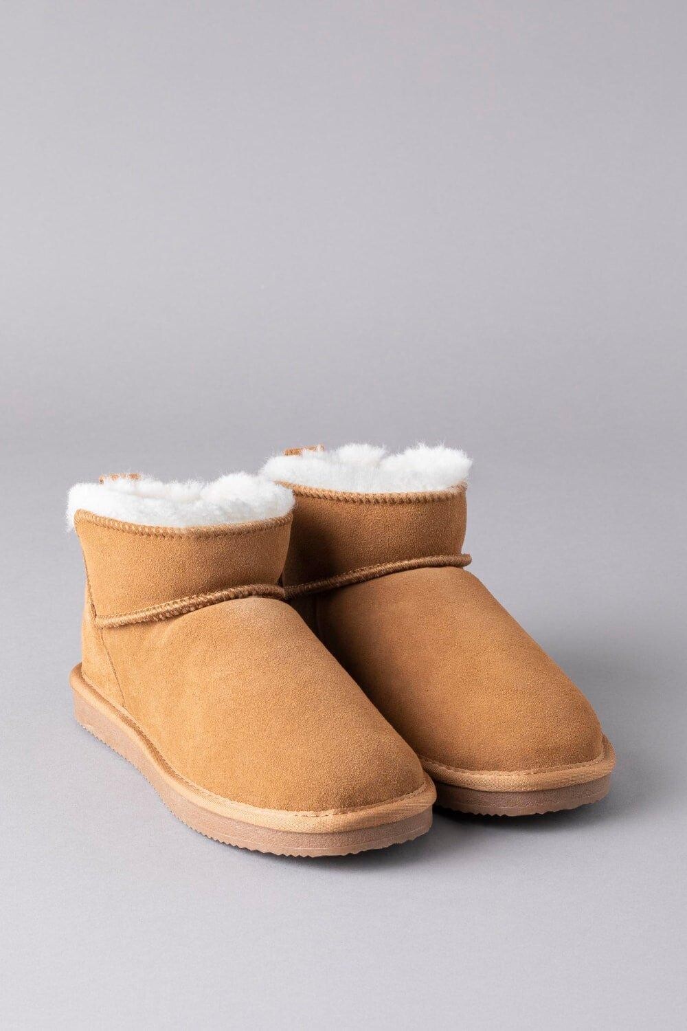 Мини-тапочки из овчины Lakeland Leather, коричневый
