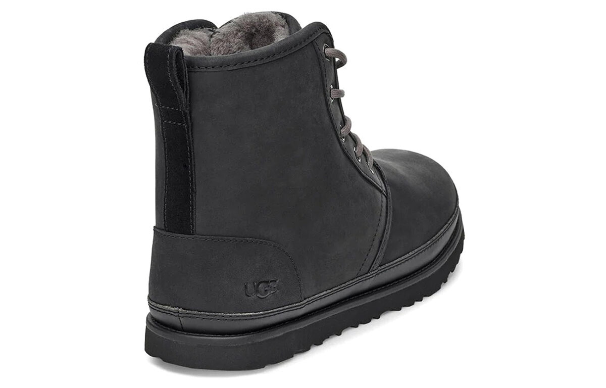 Мужские зимние ботинки Ugg высокие с мехом, черный — фото 4