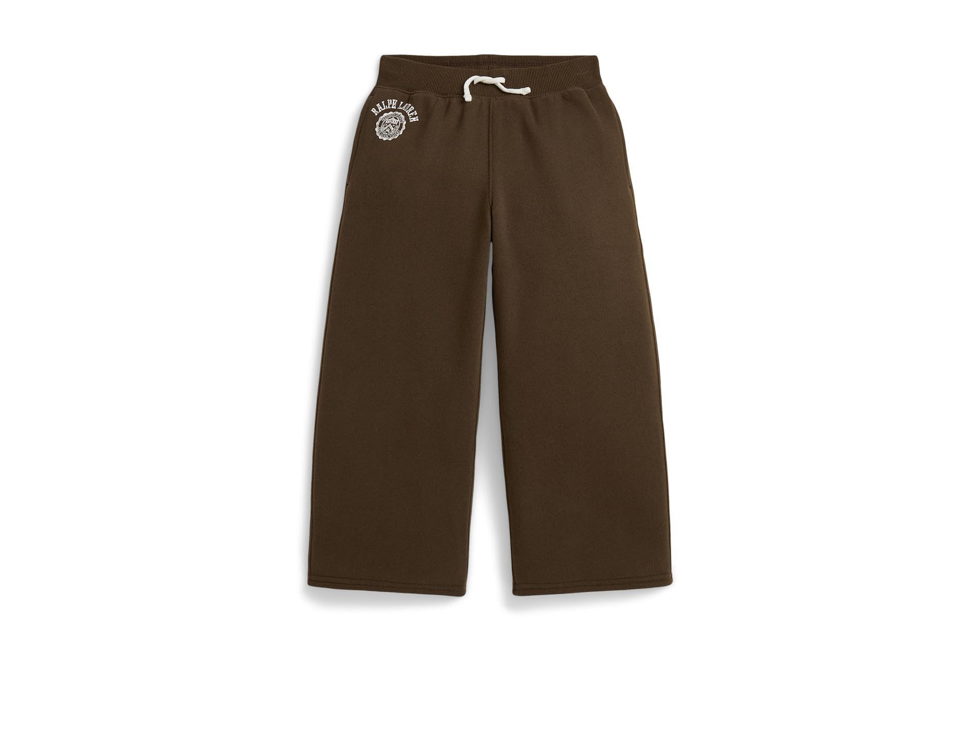 

Брюки Polo Ralph Lauren Kids Logo Crest Fleece Wide-Leg Pants, цвет Court Brown