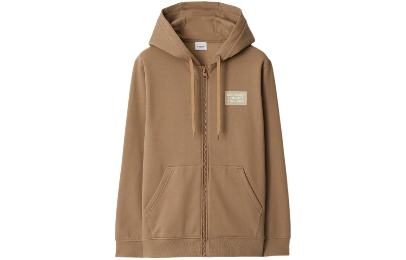 

Толстовка на молнии с принтом логотипа Hove Burberry, Camel